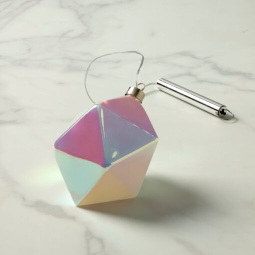 Winter Gems LED Lit Prism Ornament - Image 2